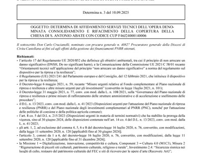 Determina n.3 - PNRR
